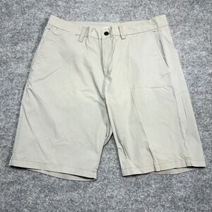 Old Navy Ultimate Slim Built in Flex Chino Shorts Mens 34 Gray Flat Front